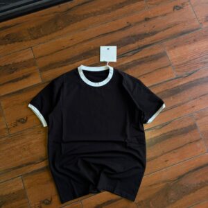 Black Contrast Ringer T-Shirt